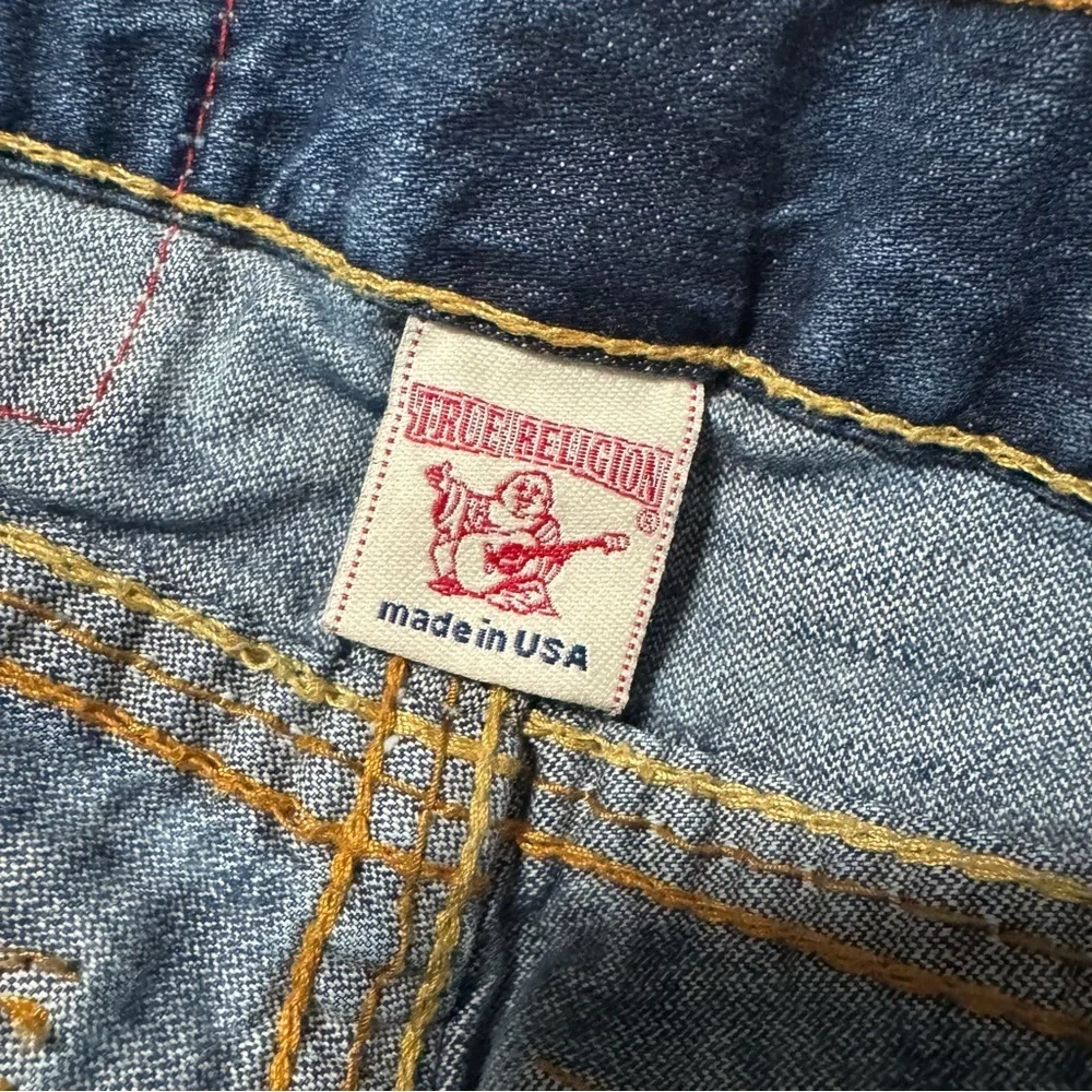 Vintage True Religion JOEY BIG T Men's 30x29 Embroidered Flap Pockets Jeans EUC